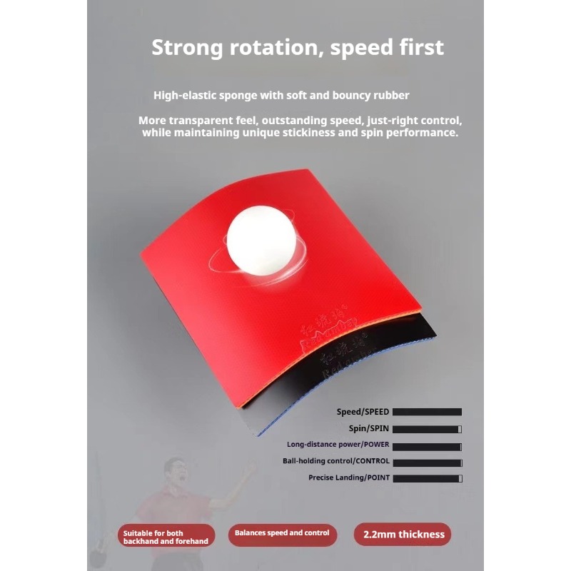Red Amber Sticky Table Tennis  - Table Tennis Rubber recensione e prezzo