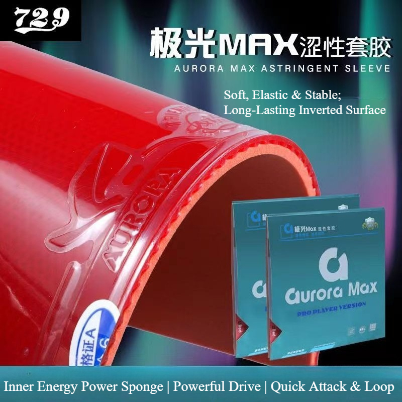 729 Friendship Aurora Max Tabl - Table Tennis Rubber recensione e prezzo